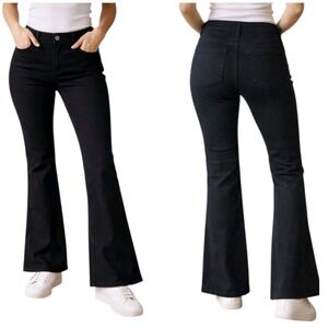Industry Republic Clothing Women Black Jeans Flare Leg High Rise Stretch Size 29